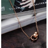 High Quality Female Phase Ring Titanium Necklace