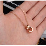 High Quality Female Phase Ring Titanium Necklace