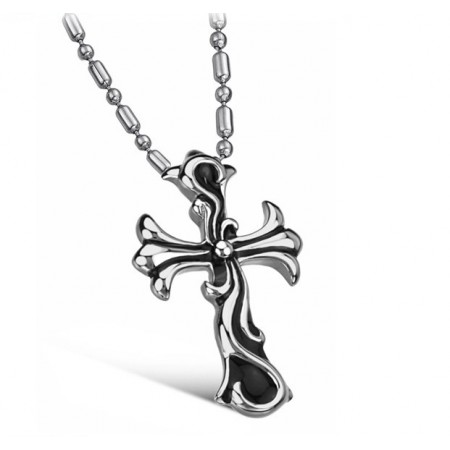 High Quality Male Cross Titanium Necklace 
