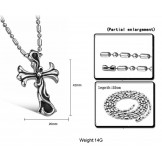 High Quality Male Cross Titanium Necklace 