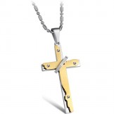 Wide Varieties Cross Titanium Necklace