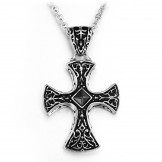 Wide Varieties Cross Titanium Necklace 