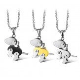 Stable Quality Dog Shape Titanium Necklace