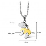 Stable Quality Dog Shape Titanium Necklace