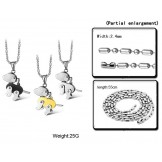 Stable Quality Dog Shape Titanium Necklace