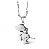 Stable Quality Dog Shape Titanium Necklace