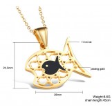 Quality and Quantity Assured Fish Shape Titanium Necklace 