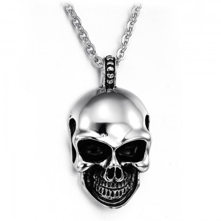 The King of Quantity Skull Titanium Necklace 