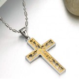The Queen of Quality Male Cross Titanium Necklace