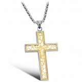 The Queen of Quality Male Cross Titanium Necklace