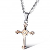 The King of Quantity Female Cross Titanium Necklace 
