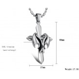 Stable Quality Male Cross Titanium Necklace