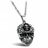 Superior Quality Male Skull Titanium Necklace 