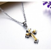 Wide Varieties Cross Titanium Necklace 