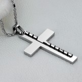 Quality and Quantity Assured Male Cross Titanium Necklace 