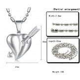 Selling Well all over the World Female Sweetheart Titanium Necklace