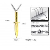 Complete in Specifications Golden Titanium Necklace 