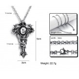 Wide Varieties Cross Titanium Necklace 