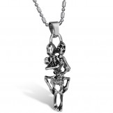 Stable Quality Male Skull Titanium Necklace 