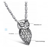 Wide Varieties Owl Shape Titanium Necklace