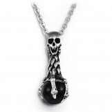Quality and Quantity Assured Skull Titanium Necklace 