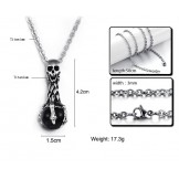 Quality and Quantity Assured Skull Titanium Necklace 