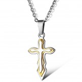 High Quality Female Cross Titanium Necklace 