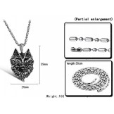 Complete in Specifications Male the Wolf Totem Titanium Necklace
