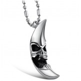 High Quality Male Moon Shape Titanium Necklace 