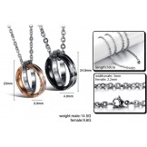 Reliable Quality Titanium Necklace For Lovers With Rhinestone