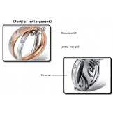 High Quality Titanium Necklace For Lovers With Rhinestone