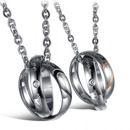 Quality and Quantity Assured Sweetheart Titanium Necklace For Lovers 