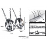 Quality and Quantity Assured Sweetheart Titanium Necklace For Lovers 
