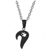 The King of Quantity Black and White Titanium Necklace For Lovers 