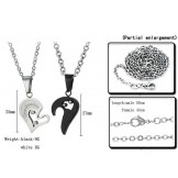 The King of Quantity Black and White Titanium Necklace For Lovers 