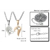 The King of Quantity Black and White Titanium Necklace For Lovers 