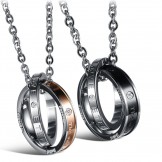 Reliable Reputation Concise Titanium Necklace For Lovers 