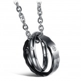 Well-known for Its Fine Quality Titanium Necklace For Lovers With Rhinestone