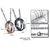 Well-known for Its Fine Quality Titanium Necklace For Lovers With Rhinestone