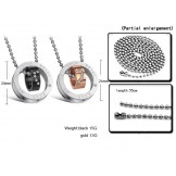 The Queen of Quality Sweetheart Titanium Necklace For Lovers With Diamond