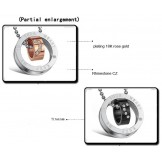 The Queen of Quality Sweetheart Titanium Necklace For Lovers With Diamond