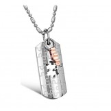 Dependable Performance Jigsaw Titanium Necklace For Lovers 