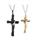 Excellent Quality Cross Titanium Necklace For Lovers 