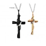 Excellent Quality Cross Titanium Necklace For Lovers 