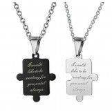 Selling Well all over the World Black and White Titanium Necklace For Lovers 