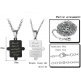 Selling Well all over the World Black and White Titanium Necklace For Lovers 