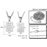 Selling Well all over the World Black and White Titanium Necklace For Lovers 