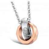 Dependable Performance Titanium Necklace For Lovers With Rhinestone