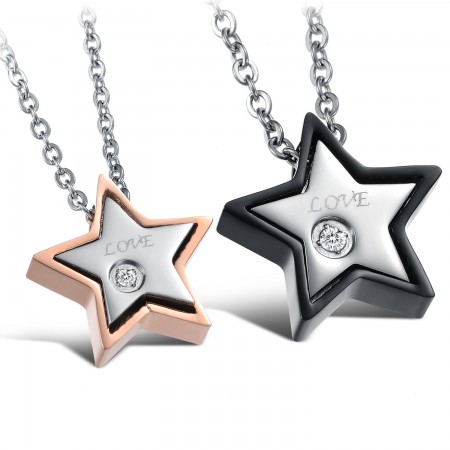 Durable in Use Sweetheart Titanium Necklace For Lovers 