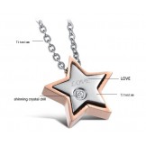 Durable in Use Sweetheart Titanium Necklace For Lovers 